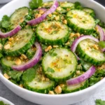 Delicious Thai Cucumber Salad with fresh vegetables and vibrant dressing