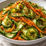 Colorful Asian Carrot Salad with crunchy carrots and zesty dressing