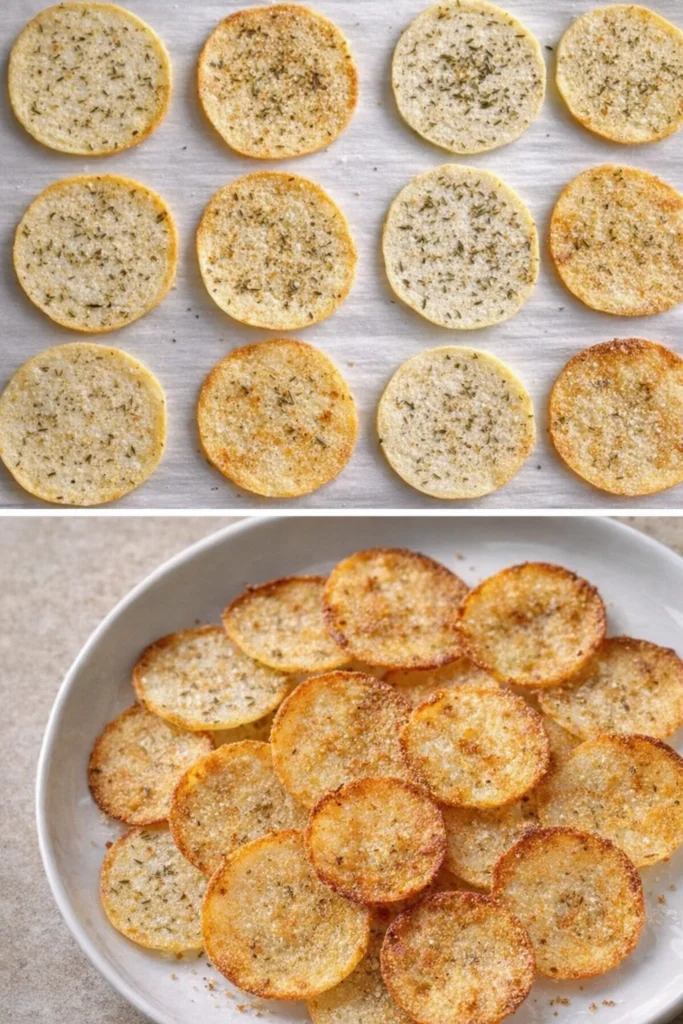 Delicious and healthy Chickpea Chips in a rustic bowl, perfect for snacking.