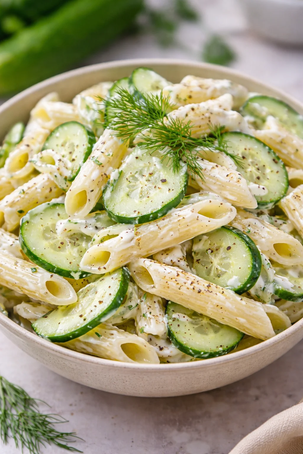 Cucumber Pasta Salad