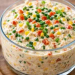 Easy Boat Dip recipe with Rotel and ranch for summer snacking