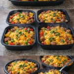 High protein freezer friendly breakfast bowls packed with nutrients.