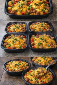 High protein freezer friendly breakfast bowls packed with nutrients.