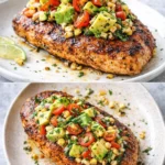 Lime chicken served at a festive party table with vibrant decorations