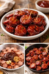 Delicious BBQ sausage grilled to perfection with spices and herbs.