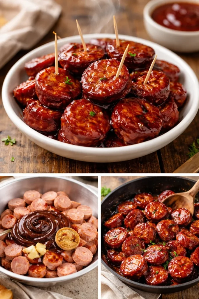 Delicious BBQ sausage grilled to perfection with spices and herbs.