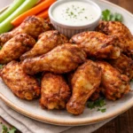 Crispy air fryer chicken wings with no oil for maximum crunch