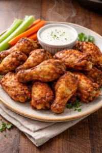 Crispy air fryer chicken wings with no oil for maximum crunch