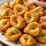 Delicious tortellini snacks served at a party, ready in 30 minutes.