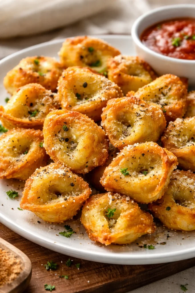 Delicious tortellini snacks served at a party, ready in 30 minutes.