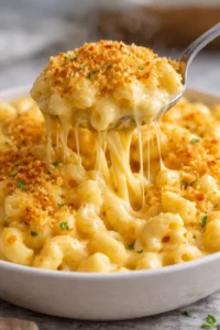 Creamy homemade mac and cheese served in a bowl