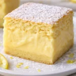 Delicious Lemon Custard Cake with zesty lemon flavor and creamy texture