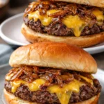 Oklahoma Fried Onion Burger topped with crispy fried onions and served on a bun